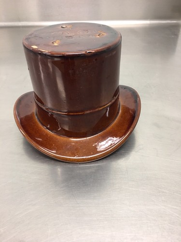 Harder  U.S.A. Top Hat Planter Pot Brown Vase Bowl