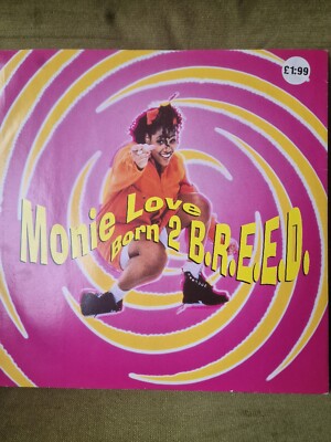 Born 2 BREED - Monie Love 12'' Single Vinyl Record (1993, UK, Hip Hop)
