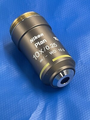 NIKON PLAN 10X/0.25  /- WD 10.5 MICROSCOPE OBJECTIVE FOR ECLIPSE SERIES