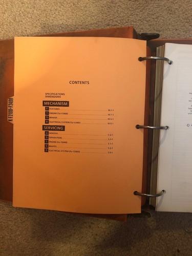 KUBOTA WORKSHOP MANUAL FRONT MOWER F2000, F2100, F2100E, F2400