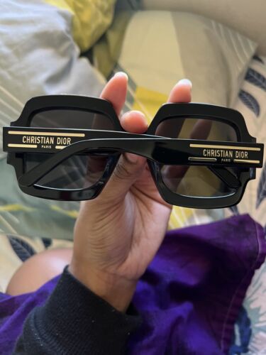 Christian Dior Signature S1U Sunglasses Black Oversized Christian Dior Signature S1U Sunglasses Black Oversized