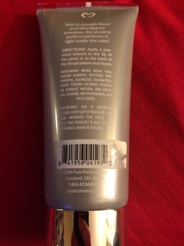 New Pure Romance Great Head Succulent Strawberry Oral Gel