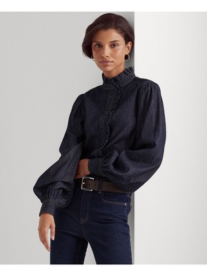 

Женский темно-синий топ без подкладки на пуговицах LAUREN RALPH LAUREN, Navy