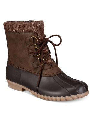 

Женские коричневые ботинки BARETRAPS с двойной застежкой в холодную погоду Fabulous Duck Boots, Коричневый, BT24207