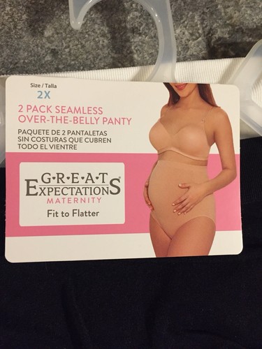 Women’s Maternity Panty Great Expectations Over Belly Size 2X NWT 6 Pair
