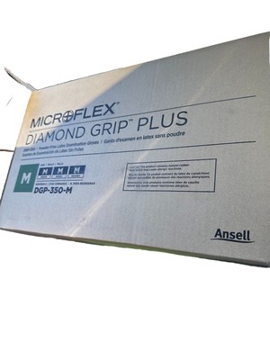 Micro Flex DGP350M-CASE Microflex Diamond Grip  Latex Gloves Size M