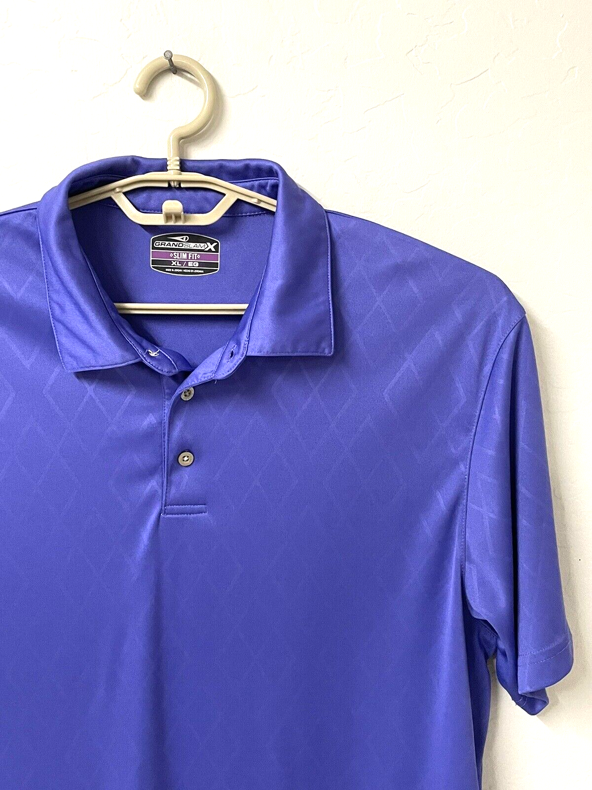 【超美品】GRAND SLAM GOLF ゴルフ ポロシャツＬサイズ Grand Slam Golf Polo Shirt Mens XL Slim 45x30 Short Slv Blue