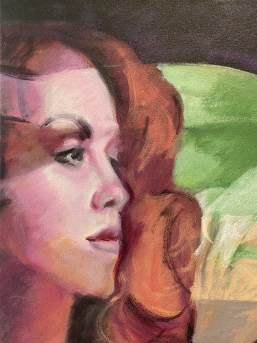 🔥 Fine Modern Contemporary Surrealist Abstract Portrait Oil Painting, LARINDE