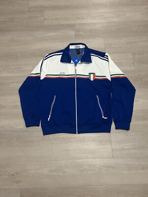 Vintage Retro Adidas 1982 ITALIA World Cup Soccer Track Jacket Men s Size 2XL