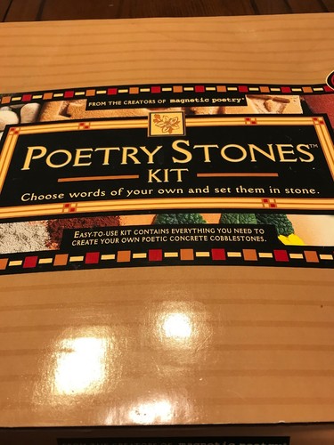 Poetry Stone Kit By Magnetic Poetry Cobblestone Brick Garden Deco New!