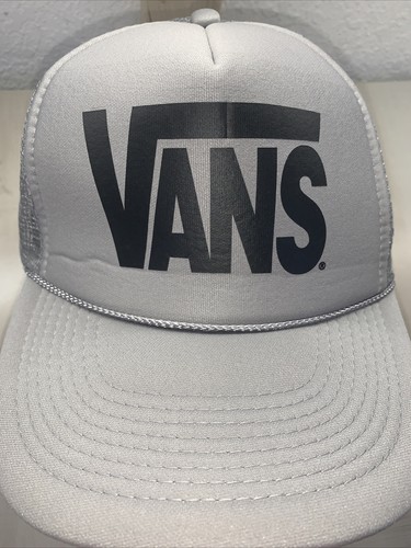 VANS 90s キャップ　made in usa Vintage 90s VANS Snapback Trucker Hat Gray Skateboard Skater