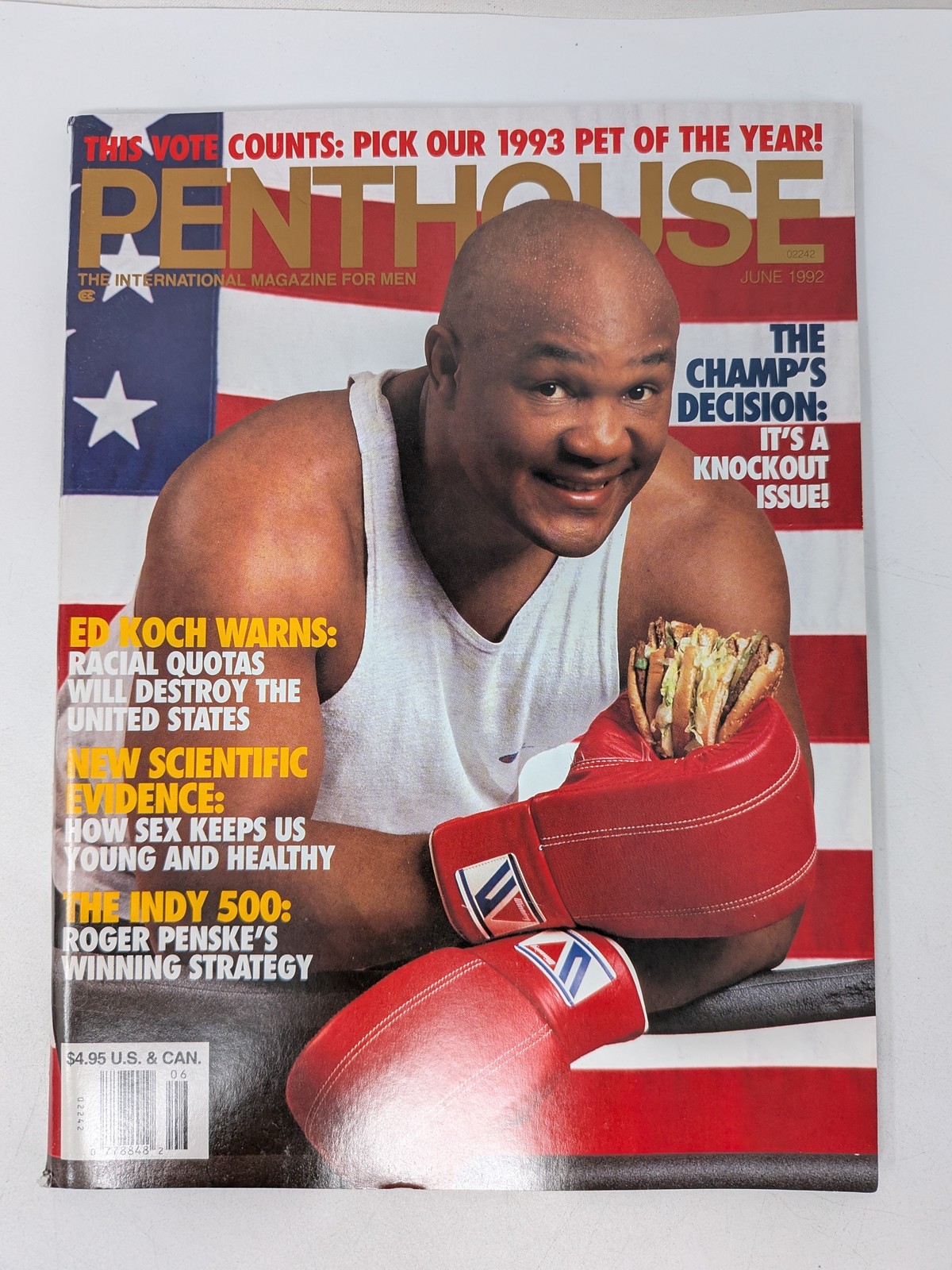 Penthouse Magazine June 1992 🔥 Pet Tracy (aka K.C. Williams) 🔥 George Foreman