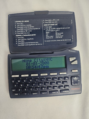 Franklin Mwd-465 Blue Portable Merriam Webster Pocket Electronic Dictionary
