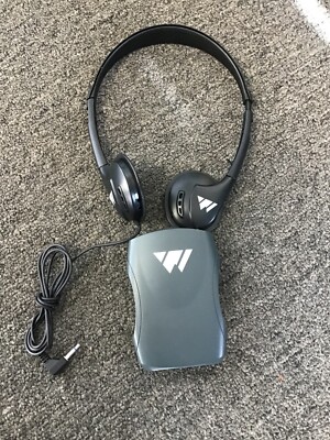 Lot of 2-Williams Sound Personal PA FM Receiver Model R35 72.9MHzw/headphones