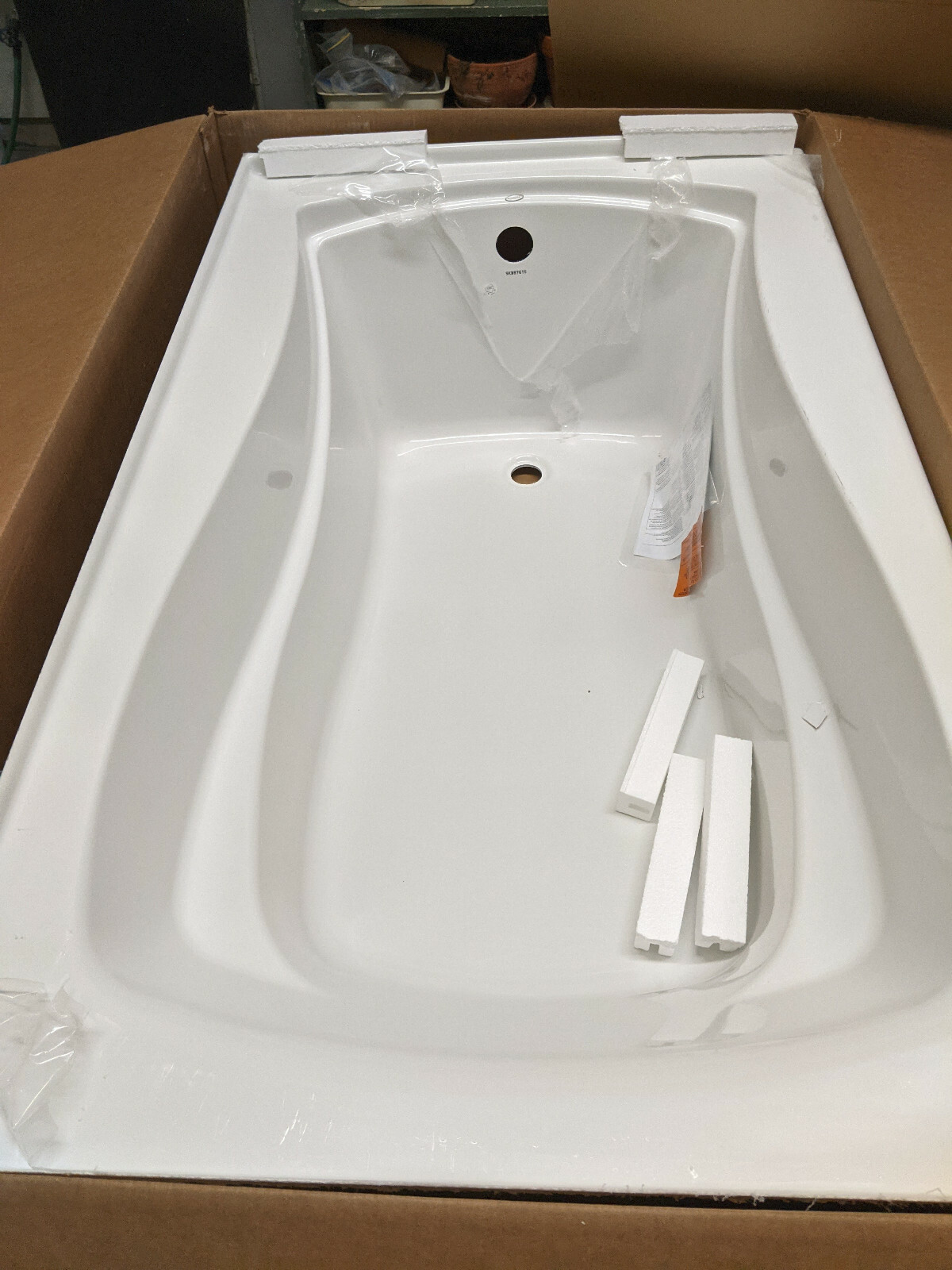 Open box Kohler Mariposa 1242-R-0 White Drop In 60x36