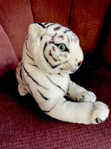 Vintage Realistic White Tiger 15” with tail 21 Stuffed