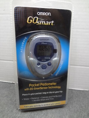 NEW Omron Go Smart HJ-112 2D Dual Axis Smart Sensor Technology Pocket Pedometer