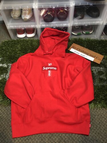 Supreme Cross Embroidered Box Logo Hooded Sweatshirt Red | eBay Supreme Cross Embroidered Box Logo Hooded Sweatshirt Red | eBay