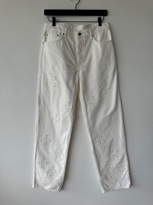 new Ksubi mens denim jean anti k 32 wide leg baggy anti k kraftwerk cross logo