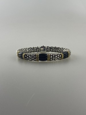 Lagos Caviar Bracelet Onyx & Two Tone