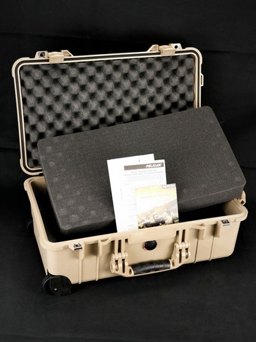 Pelican 1510  Watertight Hard Case with Foam Insert & Wheels - Desert Tan