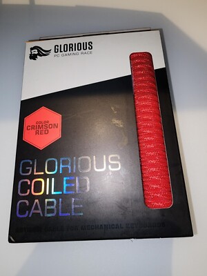 Glorious Coiled USB-C Artisan Braided Cable for Mechanical Gaming Keyboard RED