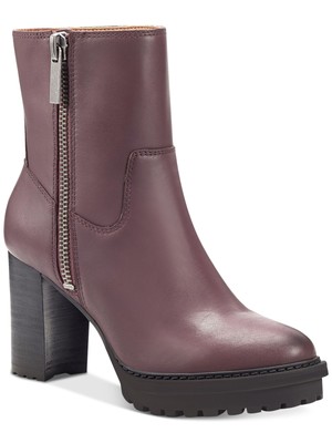 

LUCKY BRAND Женские бордовые кожаные ботильоны на платформе и платформе 1 дюйм на молнии, длина 7,5 м, Burgundy, LK-BAJAX
