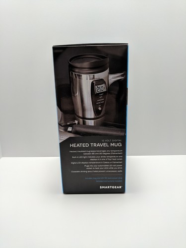 SmartGear 12V Programmable HEATED Stainless Steel TRAVEL MUG ~Digital LCD Screen