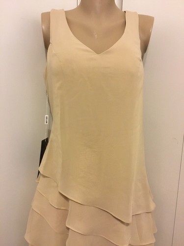 IZILADY Beige Sheer Layered Gown Size 12