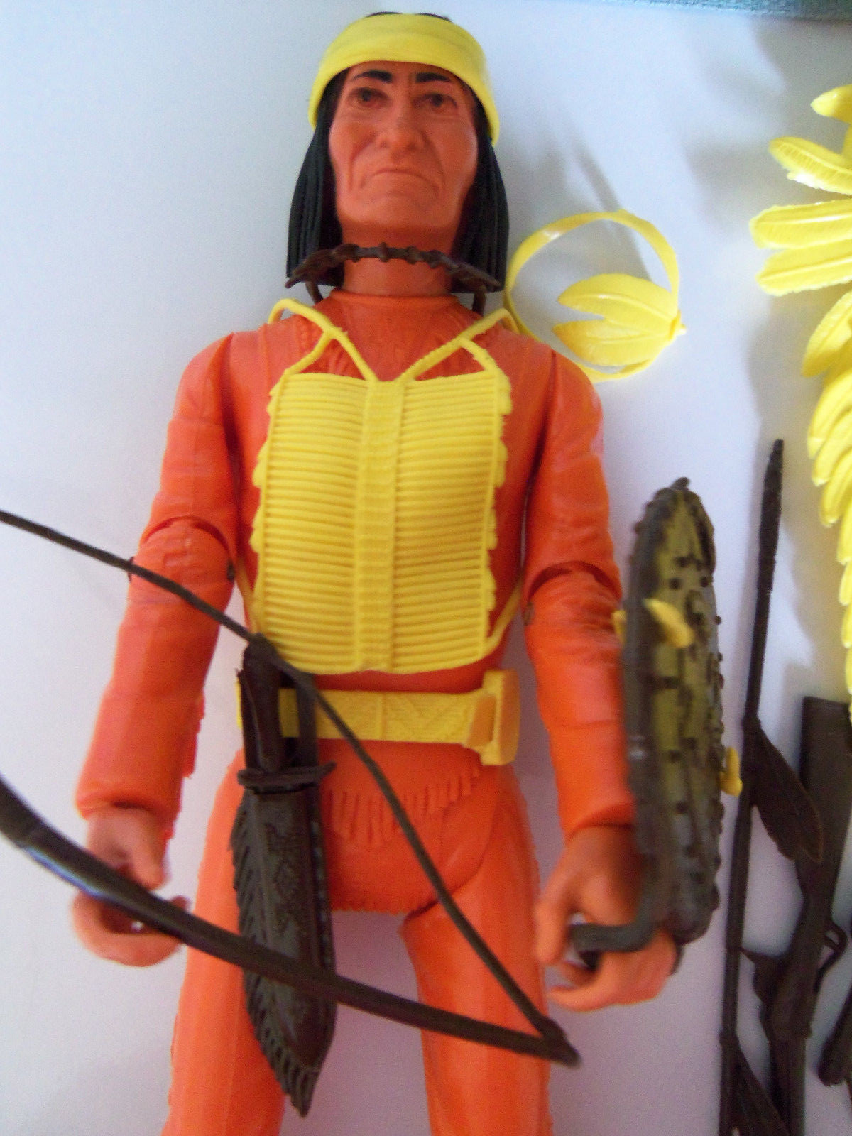 Marx Geronimo Orange & yellow +31 accessories Johnny West Adventure series 1973