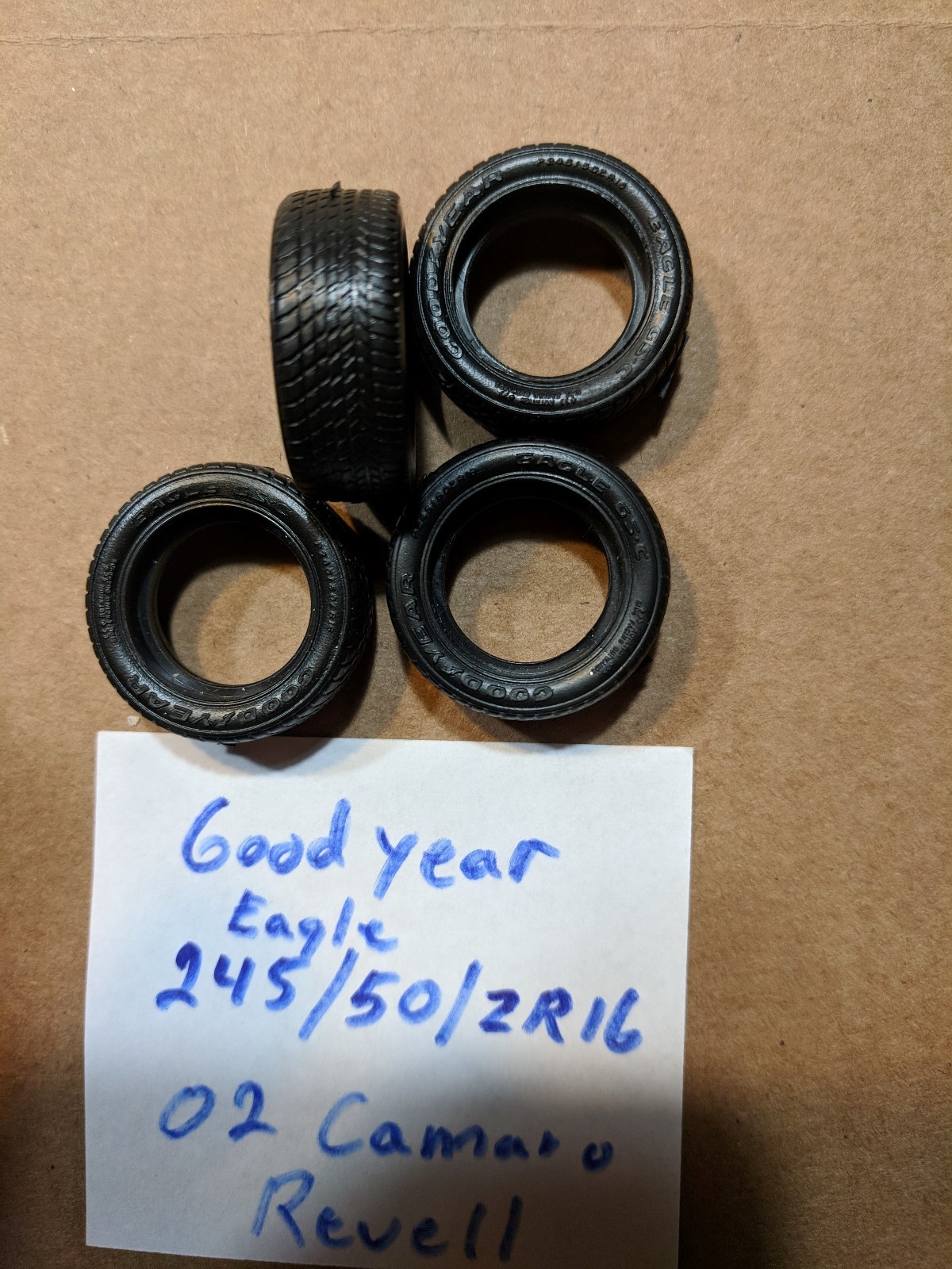 GOODYEAR EAGLE 245/50/16 TIRES FROM REVELL 02 CAMARO (NEW)