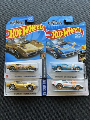 HOT WHEELS Walgreens Exclusive  68 Gold CORVETTE GAS MONKEY GARAGE Sweet 16 Set
