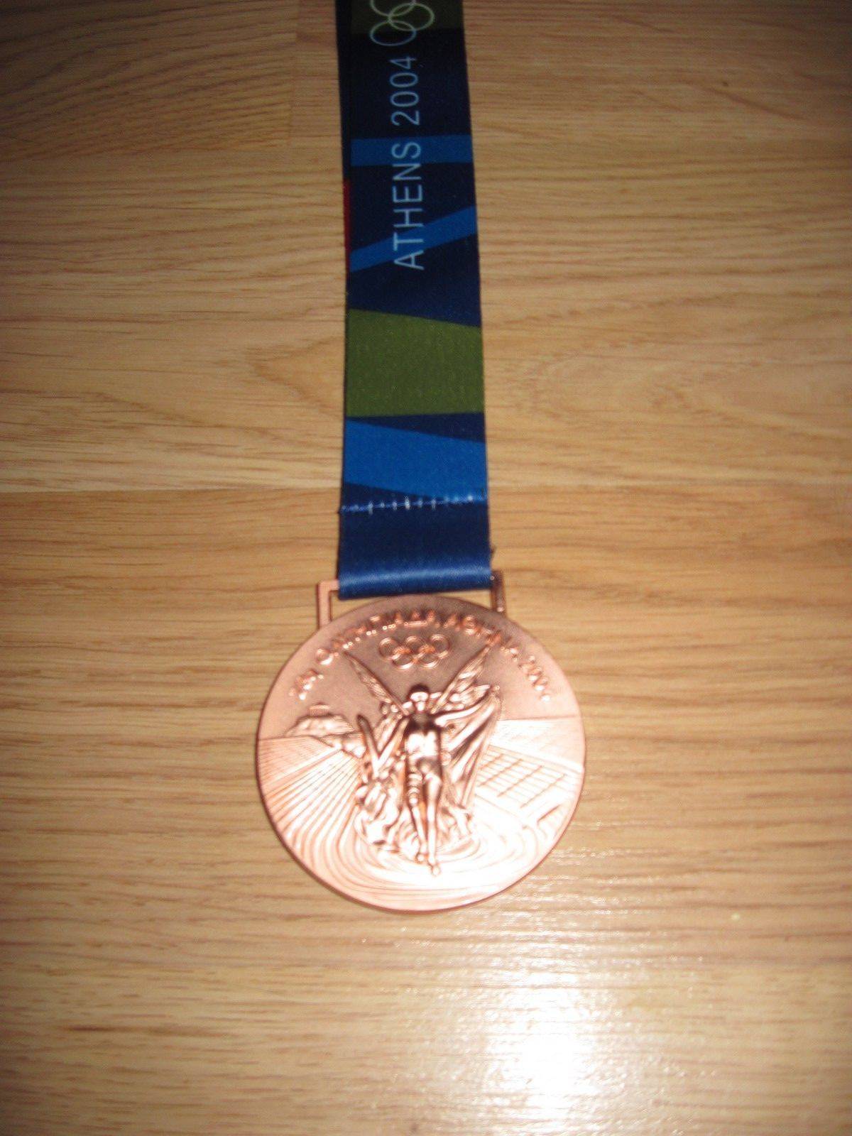 2004 Athens Greece Summer Olympics Bronze Medal/Silk Ribbon/Free Shipping!
