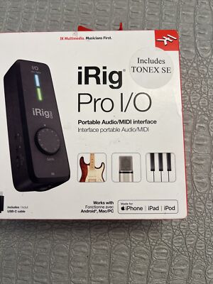 IK Multimedia iRig Pro I/O Ultra-Compact Audio & MIDI Interface w/ Headphone Out