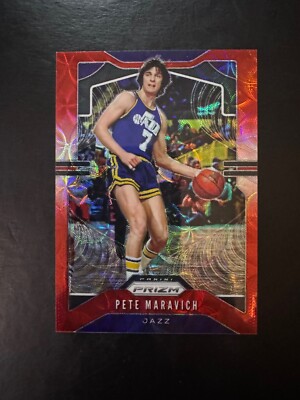 2019-20 Panini Prizm Pete Maravich Fast Break Red Scope Prizm #286 Jazz #d 73/88