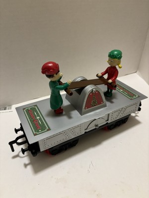 North Pole Junction Passenger Car Action Handcar Christmas Train Blue Hat Toys