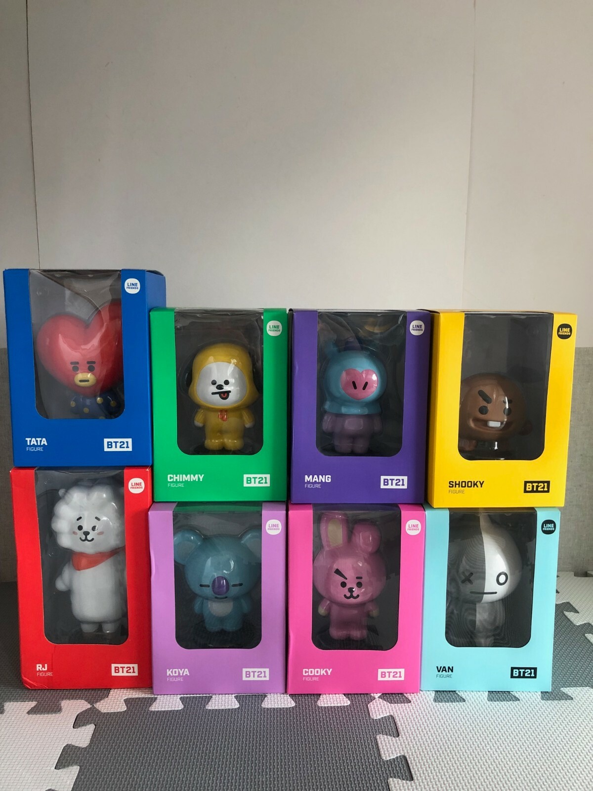 【NEW•BTS全員•8点セット】 BTSマステ　希少最新モデル　BT21　人気 BTS BT21 Official Toy Figure Large by LINE FRIENDS - FULL