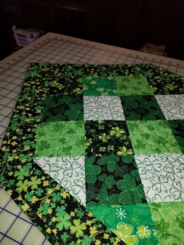 Handmade, Quilted St. Patrick's Day Table Runner
