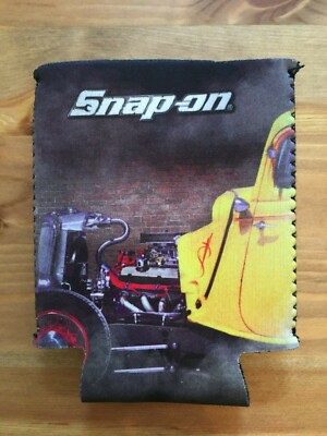 Genuine Snap-On Magnetic Can Beer Cooler Sleeve Hot Rod Holder BBQ Brand New