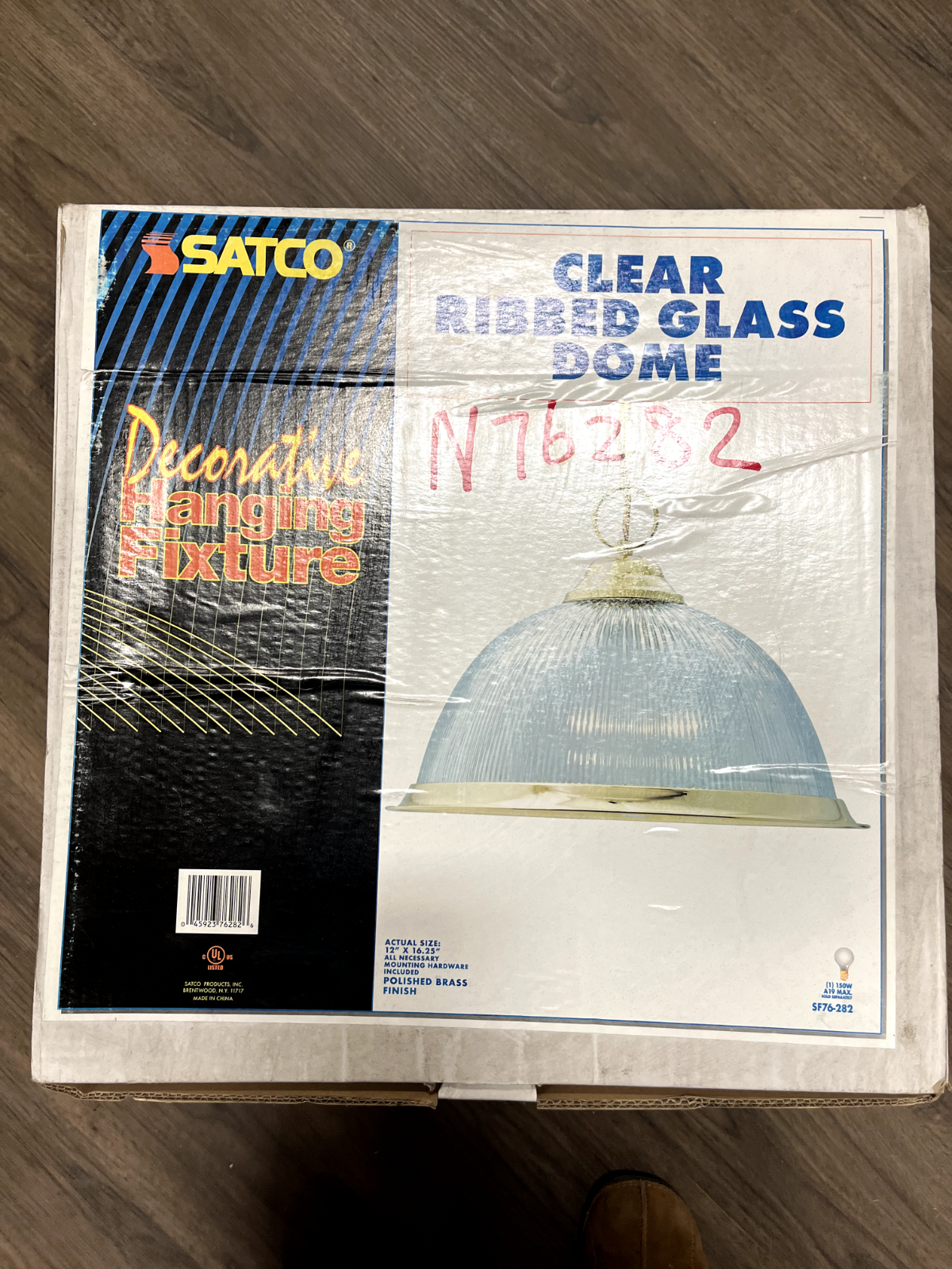 スティルライフ Satco Clear Ribbed Glass Dome Decorative Hanging fFxture
