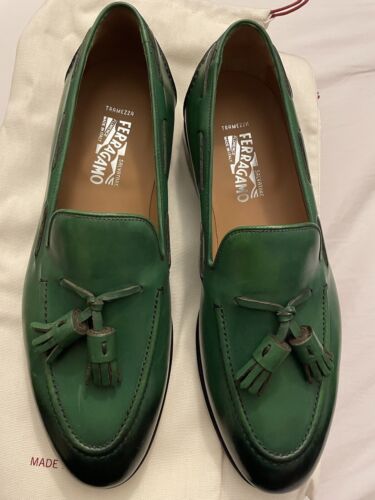 SALVATORE FERRAGAMO Saturn Sz 8 EE LEATHER Shoes Tramezza | eBay