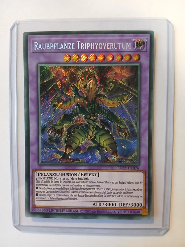 Raubpflanze Triphyoverutum Lds3-De076 Secret-Rare Yu-Gi-Oh Karte Near Mint