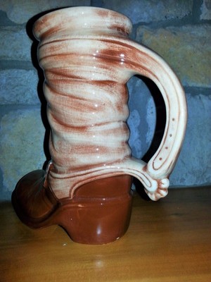 Western McCoy Pottery Cowboy Boot Stein Mug Collectible Vintage NEW IN BOX
