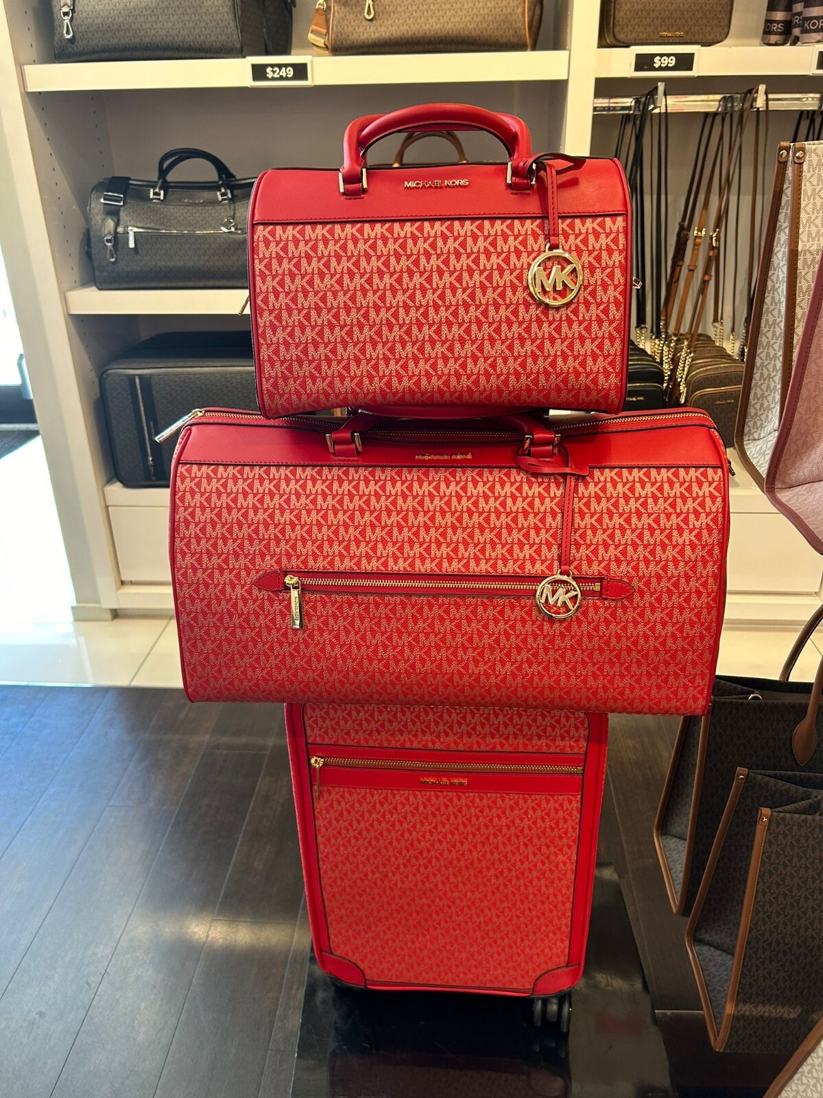 Michael Kors Travel Trolley Suitcase Duffle Luggage Bag for 