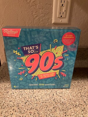 NEW Ridley s Brand That s So 90s Trivia Board Game 1000 Questions Party