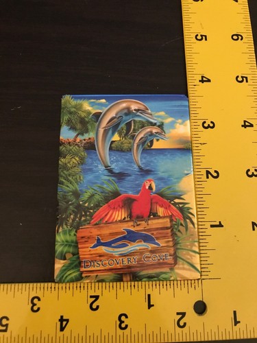 Discovery Cove Magnet With Dolphin And Parrot