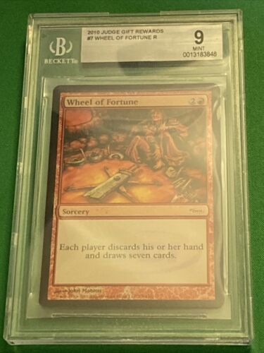Wheel of Fortune x1 mtg BGS Beckett 9 Mint Foil Judge Promo Wheel of Fortune x1 mtg BGS Beckett 9 Mint Foil Judge Promo