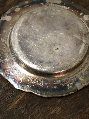 Vintage Set of 5 Silver-plate Butter Pats or Coasters by E G Webster & Son EGW&S