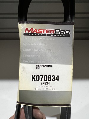BRAND NEW! Master Pro K070834 Heavy Duty Serpentine Belt - 7K834