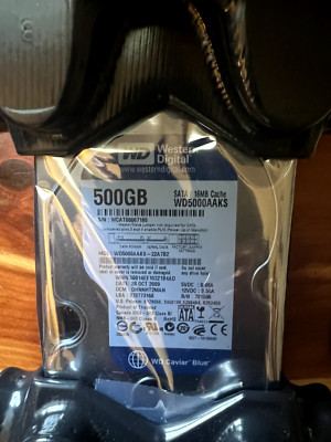 Western Digital 500gb SATA 16mb WD5000AAKS Hard Drive New